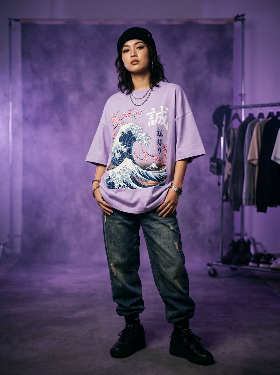 Kyoto Blossom Sakura Oversized Tee