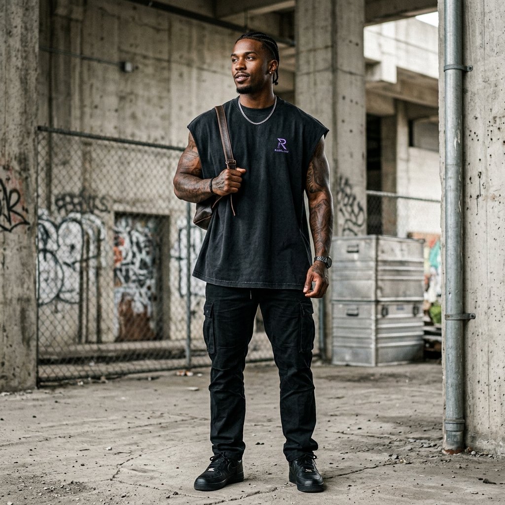Raw Edge Drop Armhole Tank